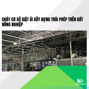 Cháy cơ sở giặt ủi xây dựng trái phép trên đất nông nghiệp 